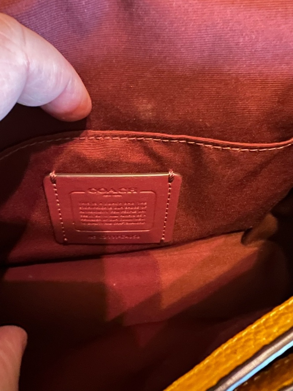 Coach Mustard Yellow Pebbled Leather Crossbody and Wallet Set - Picture 5 of 6